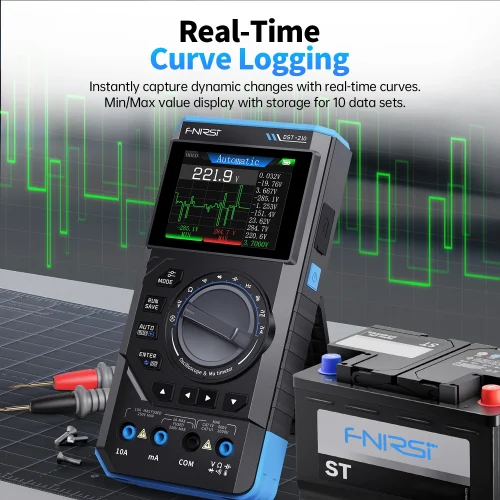 ⁦FNIRSI DST-210 وDST-201 3 في 1 ملتقط الذبذبات الرقمي المتعدد 19999 التهم المحمولة راسم الذبذبات أداة كهربائية⁩ - الصورة ⁦4⁩