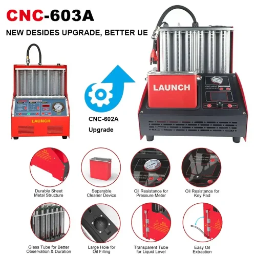 ⁦LAUNCH CNC603A جهاز تنظيف البخاخات⁩ - الصورة ⁦6⁩
