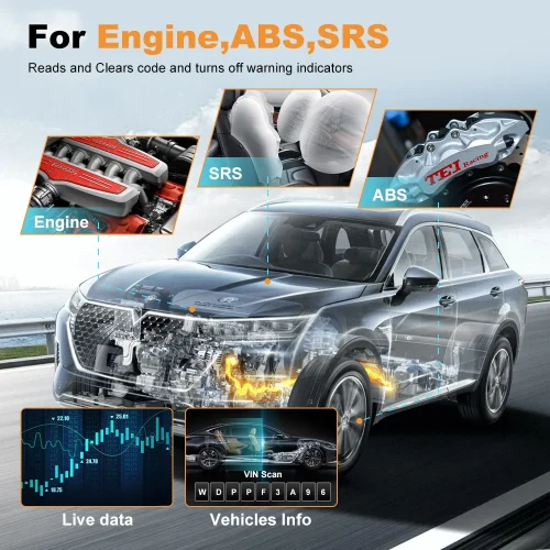 ⁦FOXWELL NT650 Elite Wireless Obd2 الماسح الضوئي ABS SRS أدوات التشخيص 26 إعادة تعيين A/F ضبط قارئ الرمز ثنائي الاتجاه للسيارات⁩ - الصورة ⁦3⁩
