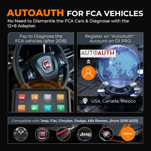 ⁦OTOFIX D1 PROS ماسح ضوئي تشخيصي للسيارة ECU ترميز Obd2 الماسح الضوئي ثنائي الاتجاه أداة مسح السيارات CANFD DOIP تحديث مجاني لمدة عامين⁩ - الصورة ⁦4⁩
