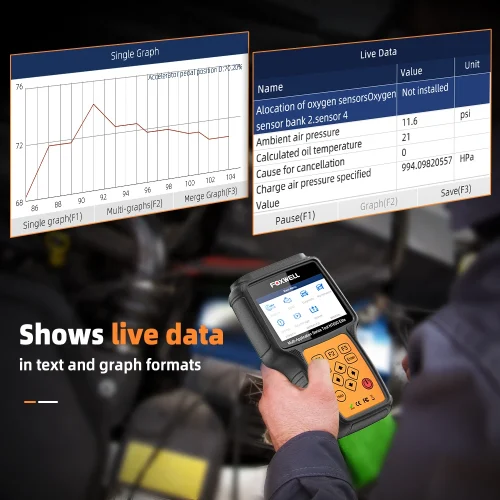 ⁦FOXWELL NT650 Elite Wireless Obd2 الماسح الضوئي ABS SRS أدوات التشخيص 26 إعادة تعيين A/F ضبط قارئ الرمز ثنائي الاتجاه للسيارات⁩ - الصورة ⁦5⁩
