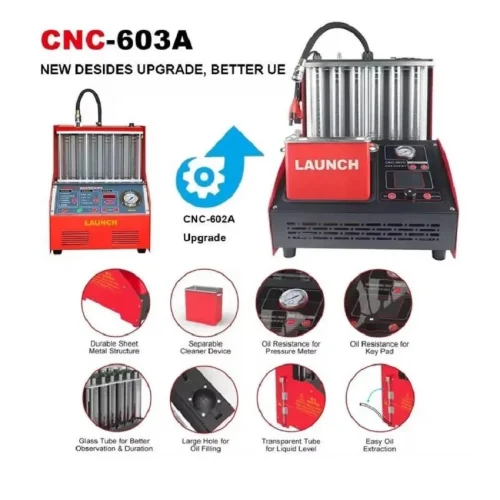 ⁦جهاز اختبار حاقن وقود AUTOOL CNC603A جهاز تنضيف رشاشات (بخاخات) السيارة⁩ - الصورة ⁦6⁩