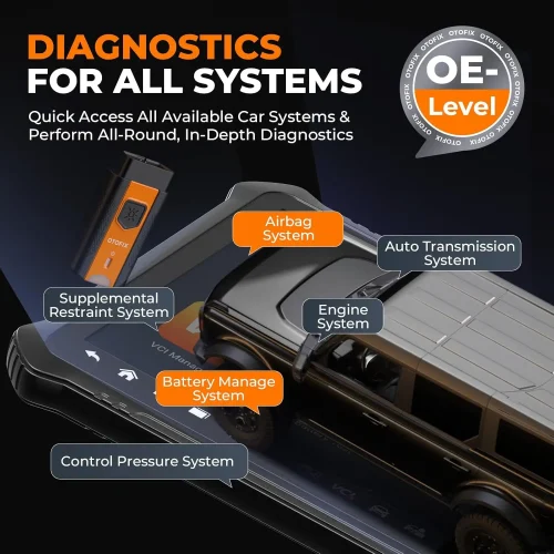 ⁦OTOFIX D1 PROS ماسح ضوئي تشخيصي للسيارة ECU ترميز Obd2 الماسح الضوئي ثنائي الاتجاه أداة مسح السيارات CANFD DOIP تحديث مجاني لمدة عامين⁩ - الصورة ⁦2⁩