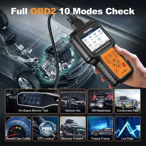 ⁦FOXWELL NT650 Elite Wireless Obd2 الماسح الضوئي ABS SRS أدوات التشخيص 26 إعادة تعيين A/F ضبط قارئ الرمز ثنائي الاتجاه للسيارات⁩ - الصورة ⁦4⁩