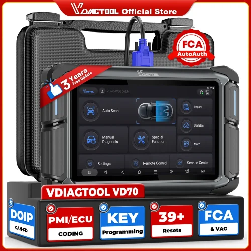 جهاز VDIAGTOOL VD70 – ماسح ضوئي ثنائي الاتجاه وتشخيص شامل لجميع أنظمة السيارات