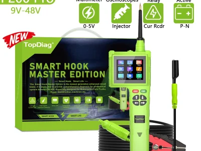 TopDiag P200 Pro – أداة اختبار الدوائر الكهربائية الذكية 9V–48V مع راسم ذبذبات وكشف تسرب