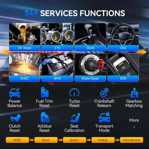 ⁦THINKCAR MUCAR 892BT AI – ماسح OBD2 ثنائي الاتجاه مع ترميز ECU و34 خدمة صيانة⁩ - الصورة ⁦6⁩