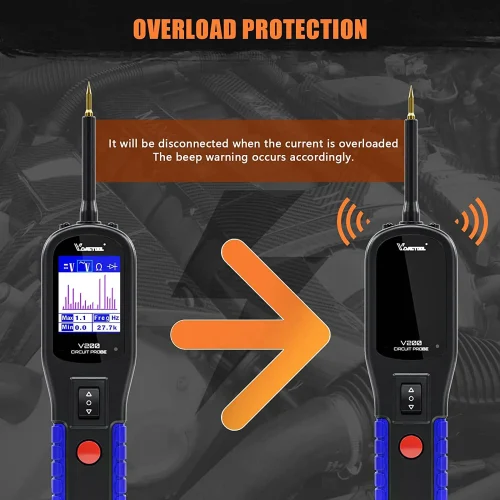 ⁦VDIAGTOOL V200 V200PRO مسبار دائرة الطاقة 12 فولت 24 فولت جهاز فحص الدائرة الكهربائية للسيارات أدوات تشخيص النظام الكهربائي مع كابل 40FT⁩ - الصورة ⁦5⁩