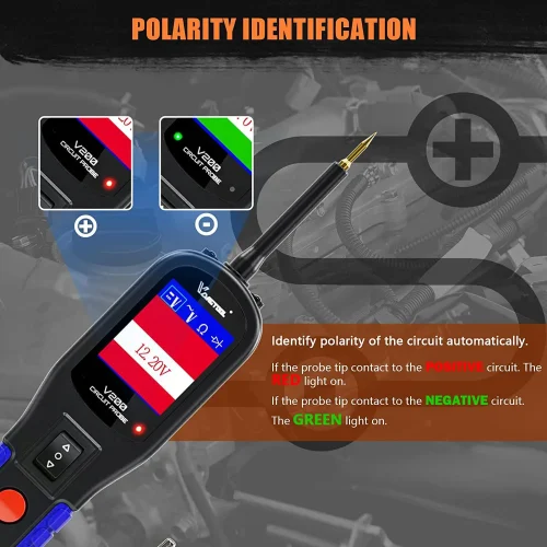 ⁦VDIAGTOOL V200 V200PRO مسبار دائرة الطاقة 12 فولت 24 فولت جهاز فحص الدائرة الكهربائية للسيارات أدوات تشخيص النظام الكهربائي مع كابل 40FT⁩ - الصورة ⁦3⁩